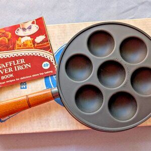 Nordic Ware Ebelskiver Iron Pan Cast Aluminum  Recipe Booklet No. 01752
